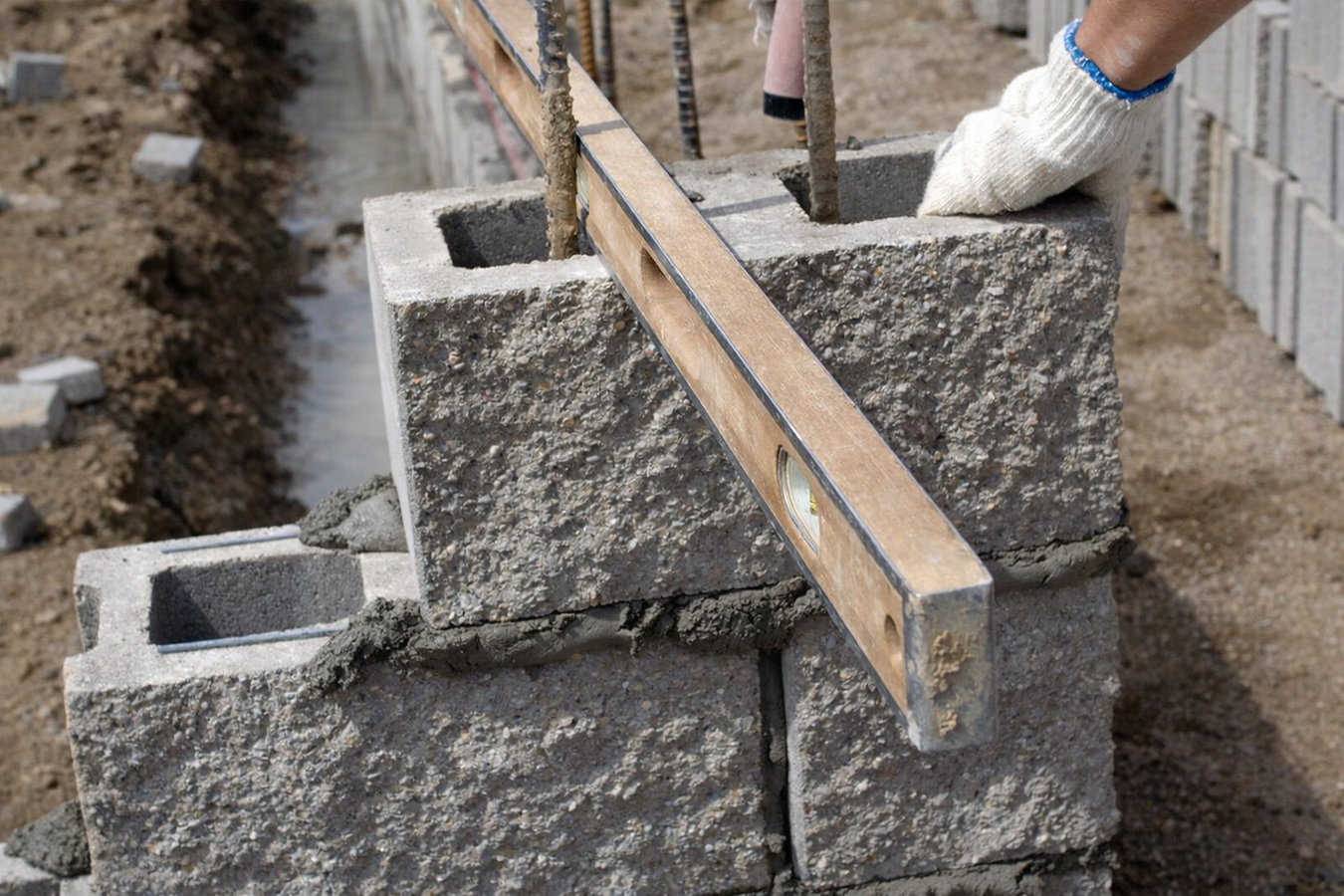 Foundation Block Wall Installation in West Des Moines, IA